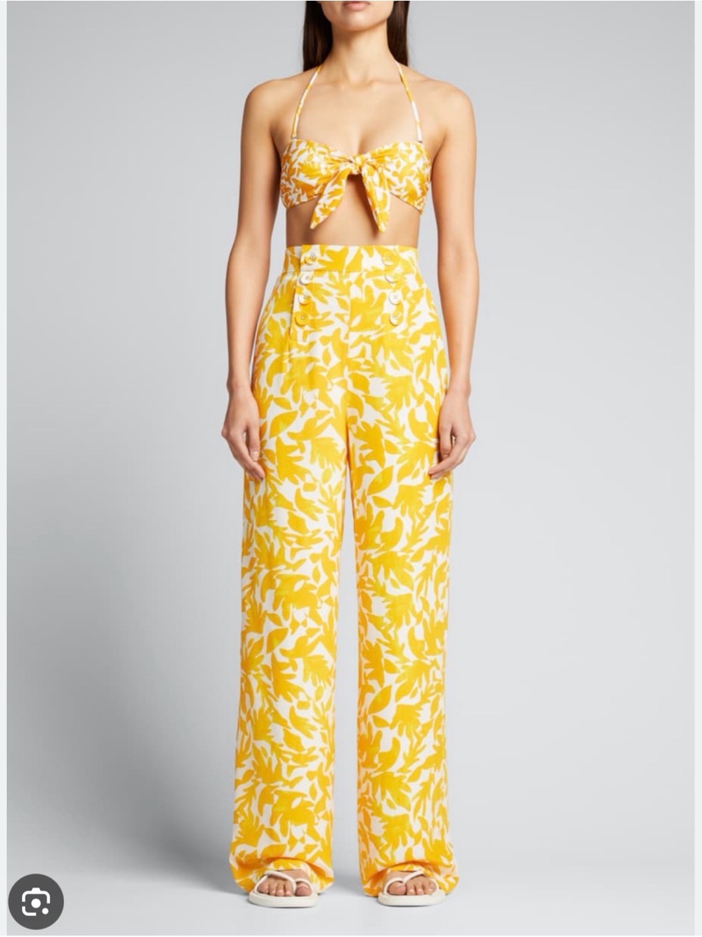 REBECCA VALLANCE
Limoncello High-Rise Silk Pants